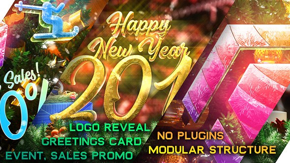 Videohive New Year Pack - Logo Reveal, Sale and Event Promo Logo Stings template preview