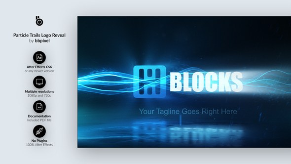 Videohive Particle Trails Logo Reveal Logo Stings template preview