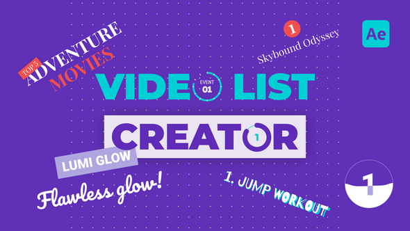 Videohive Video List Creator for Social Media Elements template preview