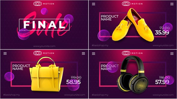Final SALE - Online Market Video Displays template preview