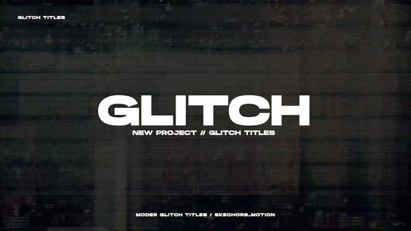 Videohive Glitch Titles | After Effects 46024687 Titles template preview