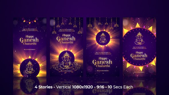 Videohive Ganesha Chaturthi Celebration Instagram Stories Openers template preview