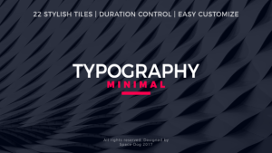 Minimal Typography Video Displays template preview