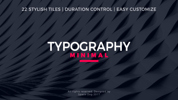 Minimal Typography Video Displays template preview