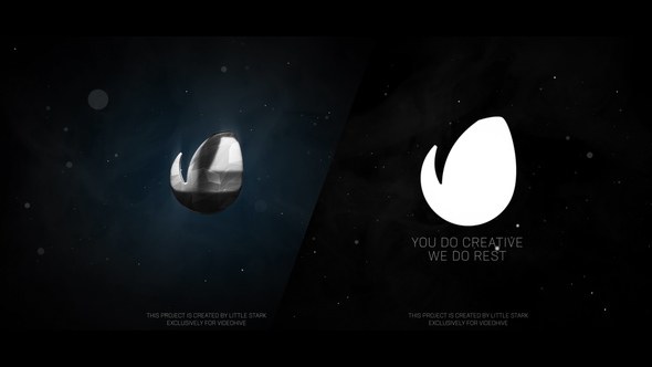 Videohive Glossy Dark Logo Reveal Video Displays template preview