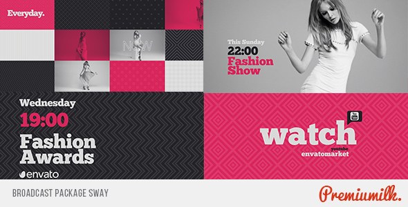 Broadcast Package Sway Video Displays template preview
