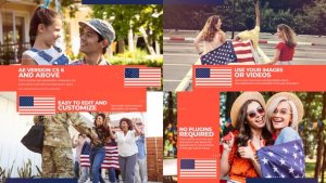 Videohive USA Patriotic Celebration Slideshow Openers template preview