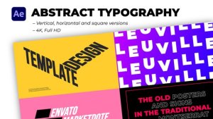 Videohive Abstract Typography 59913466 Video Displays template preview