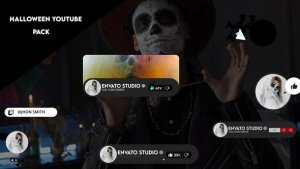 Videohive Halloween Youtube Pack elements Logo Stings template preview