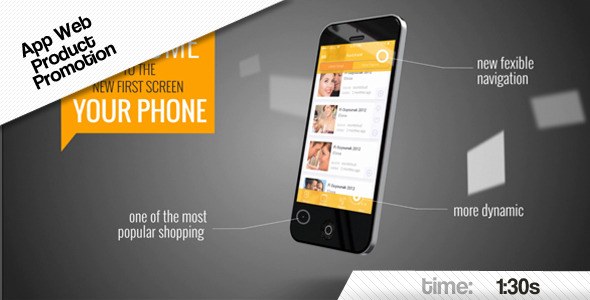 App Web Product Promotion Video Displays template preview