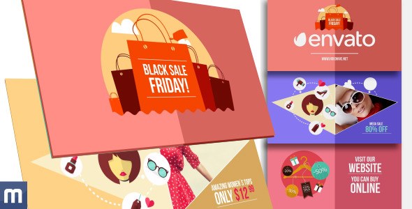 Black Friday Sale - Online Promo Video Displays template preview