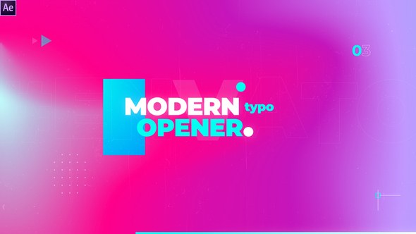Videohive Modern Gradient Typography Opener Openers template preview