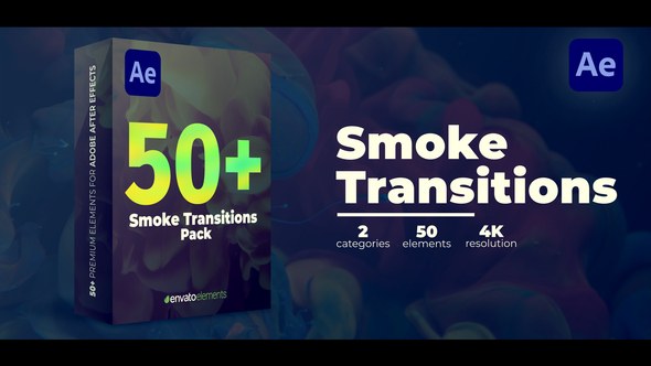 Videohive Smoke Transitions 52097310 Elements template preview