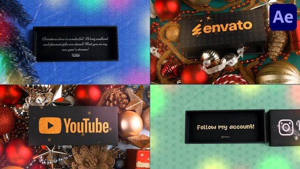 Videohive Stop Motion Xmas Gift Boxes for After Effects Openers template preview