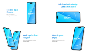 Videohive Phone 14 Pro Minimal App Promo Product Promo template preview
