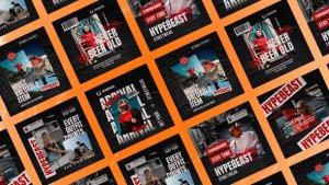 Videohive Rogue Hypebeast Instagram Posts Product Promo template preview
