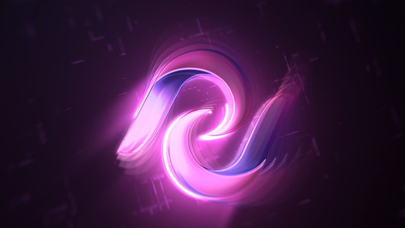 Technology Neon Logo Reveal Logo Stings template preview