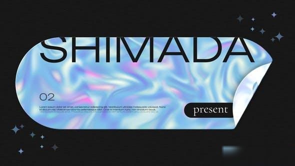Videohive Minimal Holographic Typo