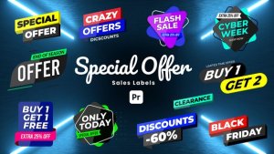 Special Offer Sale Labels for Premiere Pro Premiere Pro template preview