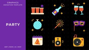 Videohive Party graphic animation template | After Effects Elements template preview