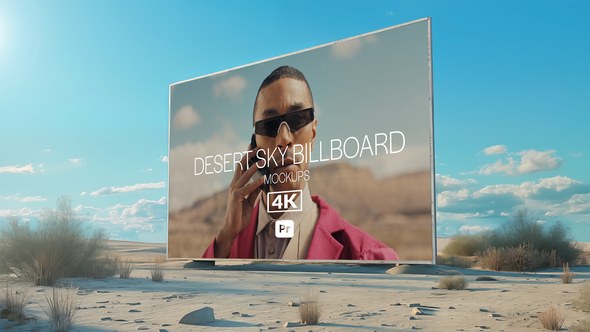 Desert Sky Billboard Mockups for Premiere Pro Premiere Pro template preview