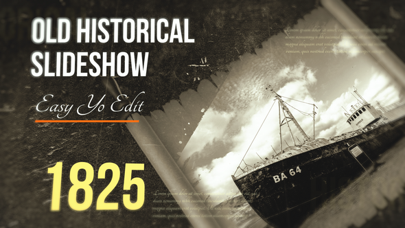 Videohive Old Historical Slideshow 48598537 Video Displays template preview