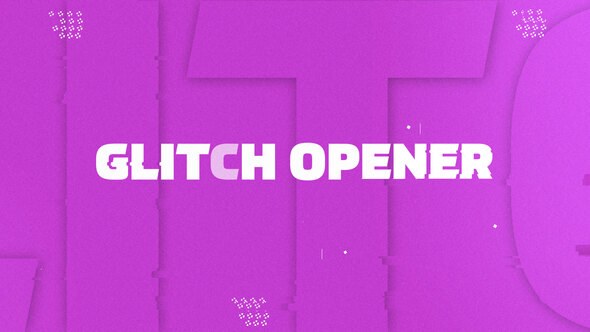Videohive Glitch Opener 55062092 Video Displays template preview
