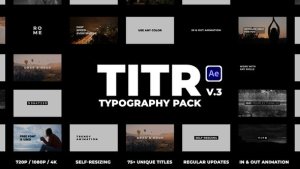 Videohive TITR | Dynamic Typography Pack Titles template preview