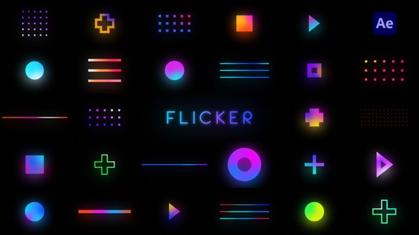 Videohive Flicker Shapes Elements template preview
