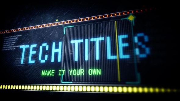 Led Tech Titles Premiere Pro template preview