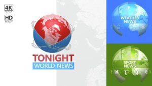 Tonight World News Video Displays template preview