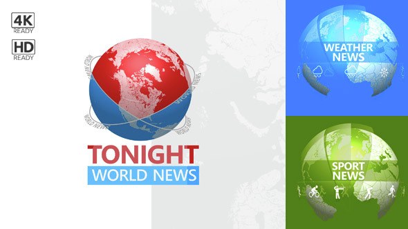 Tonight World News Video Displays template preview