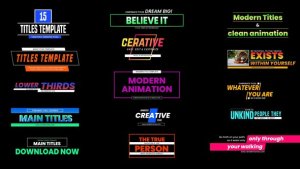 Videohive Main Titles Typography Titles template preview