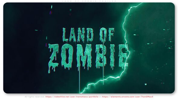 Videohive Land of Zombie Trailer Video Displays template preview