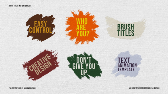 Videohive Brush Titles 57992197 Titles template preview