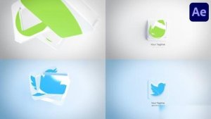 Videohive Minimal 3D Logo for After Effects Logo Stings template preview