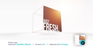3D Box Logo - After Effects Project (Videohive) Logo Stings template preview