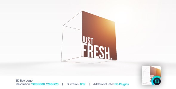 3D Box Logo - After Effects Project (Videohive) Logo Stings template preview