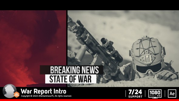 Videohive War Report Intro Broadcast-packages template preview