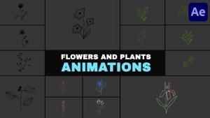 Flowers and Plants Animations | After Effects Elements template preview