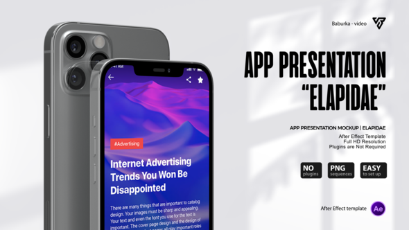 Videohive App Presentation Mockup | Elapidae Product Promo template preview