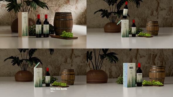 Videohive Wine Bottle mockup Product Promo template preview