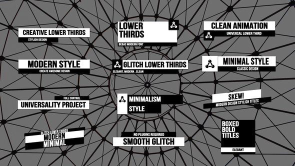 Videohive Glitch Lower Thirds | AE Elements template preview