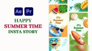Videohive Summer time Instagram Story Elements template preview