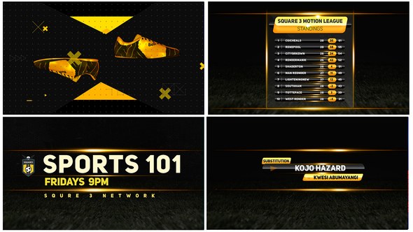 Sports Broadcast 4k Video Displays template preview