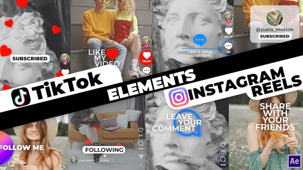 Videohive TikTok&Instagram Elements Elements template preview