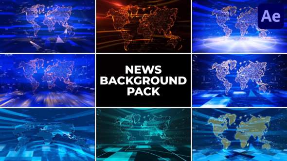 Videohive News Background Pack for After Effects Elements template preview