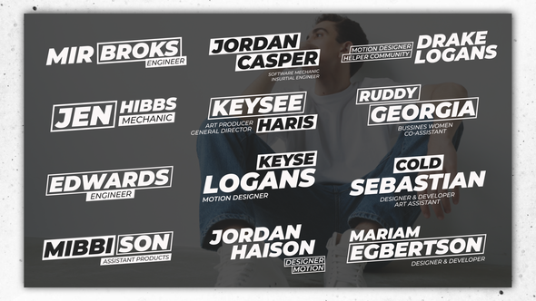 Videohive Skew Lower Thirds Titles Elements template preview