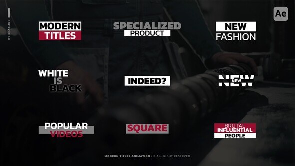 Videohive Modern Titles Animation v2.0 | AE Titles template preview
