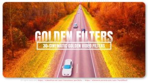 Videohive 30+ Cinematic Golden Video Filters Elements template preview